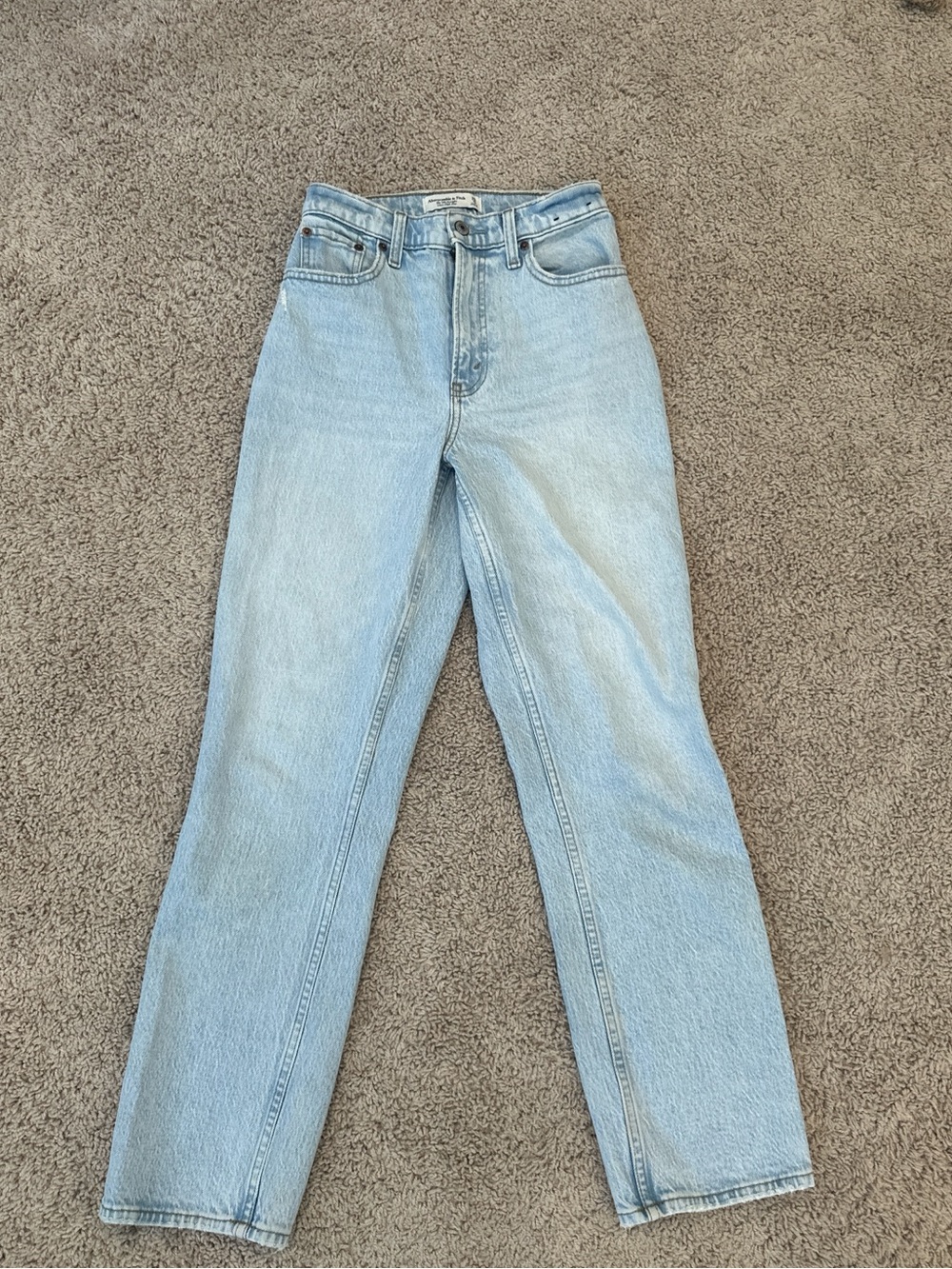 Abercrombie & Fitch Light Blue Straight-Leg Jeans